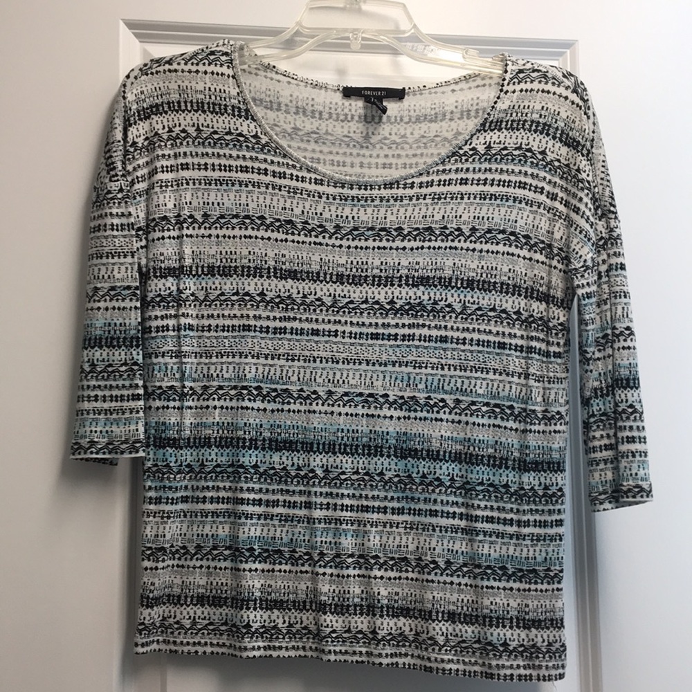 Patterned Quarter Sleeve Shirt
